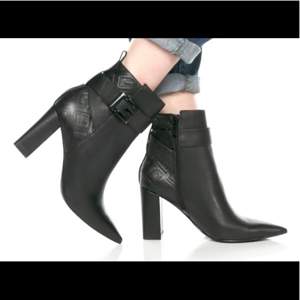 GUESS WOMEN ANKLE BLACK BOOT HEELS SIZE: 8.5 - Picture 3 of 6